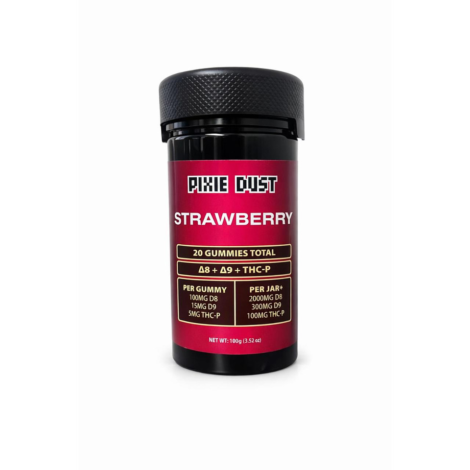 Pixie Dust D8 D9 THC-P Gummies 2400MG Strawberry