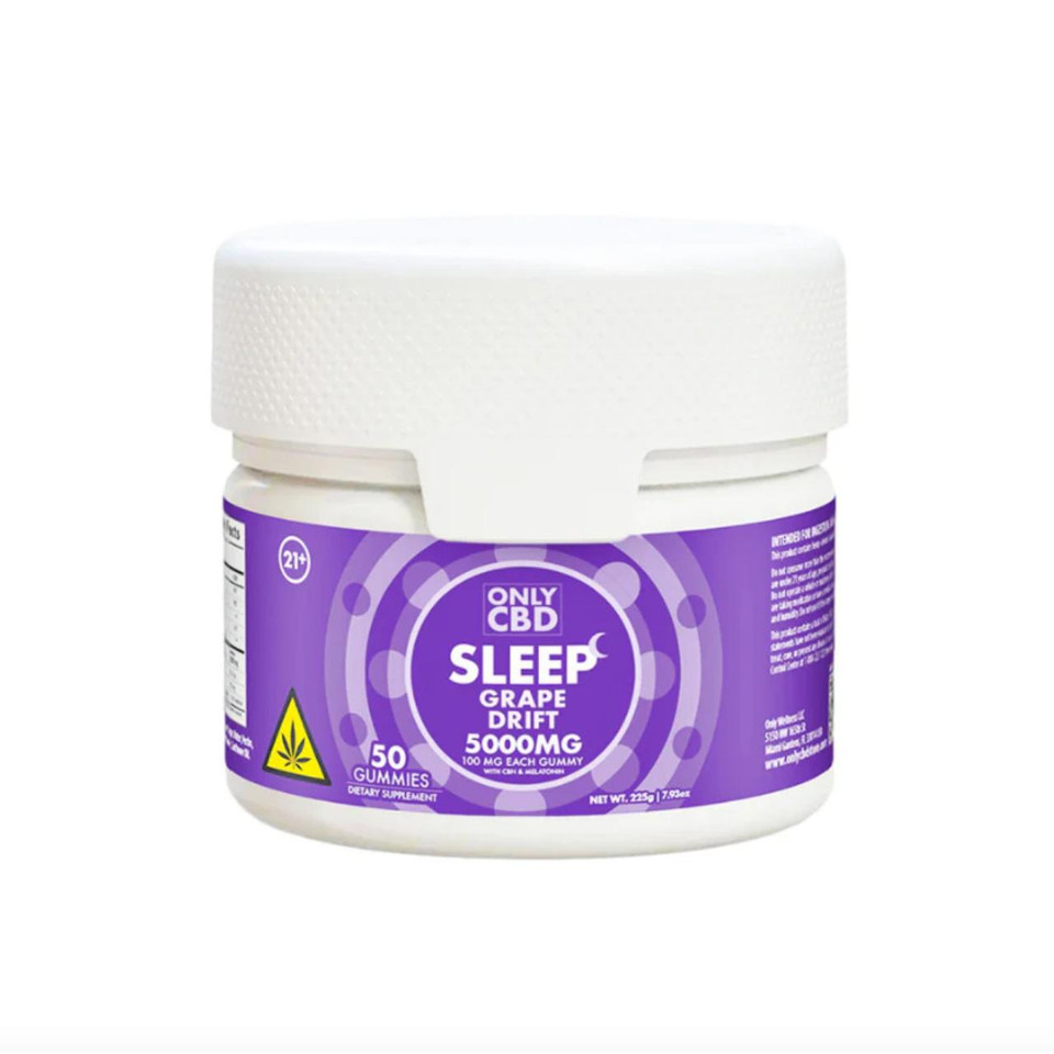 Only CBD Sleep Gummies Jar 5000MG Grape Drift