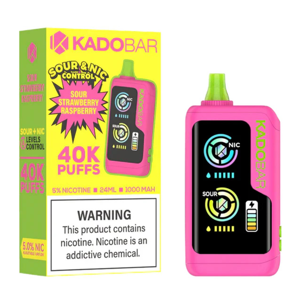 Kado Bar NI40K Puff Disposable Sour Strawberry Raspberry