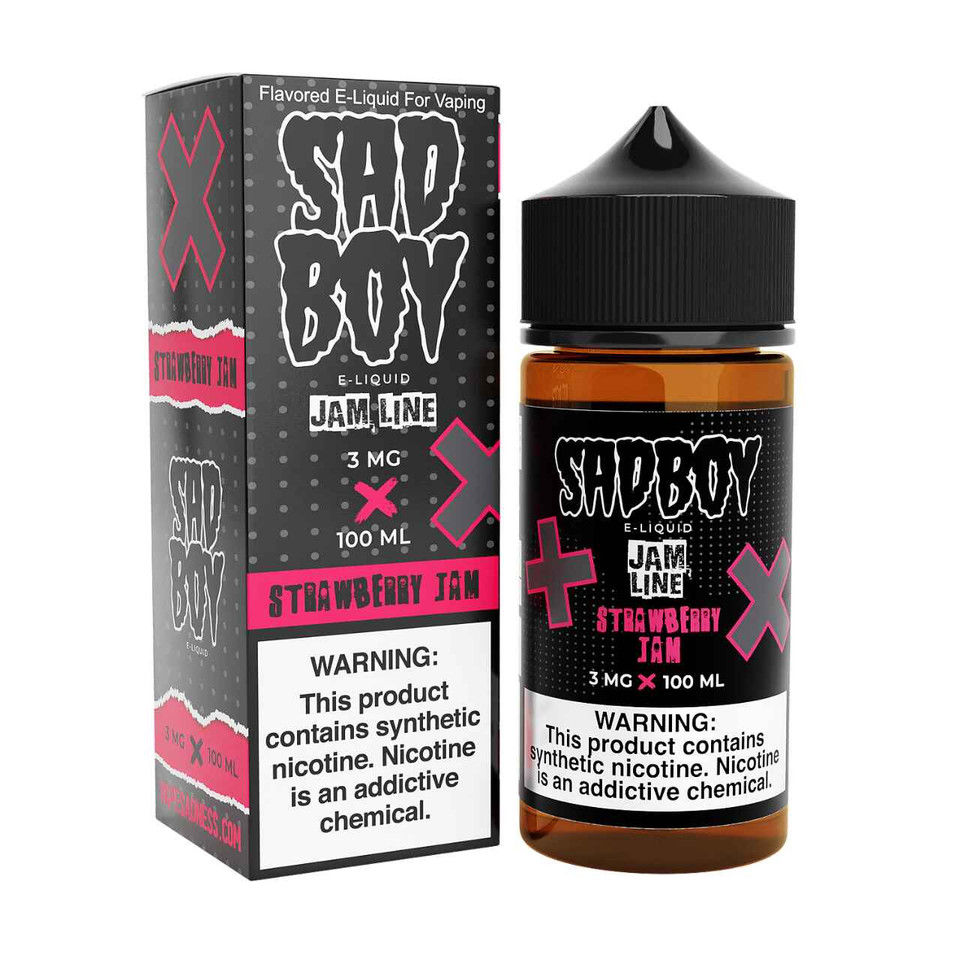 SadBoy JamLine Strawberry Jam 100ml Synthetic Nicotine 100ml E-Juice