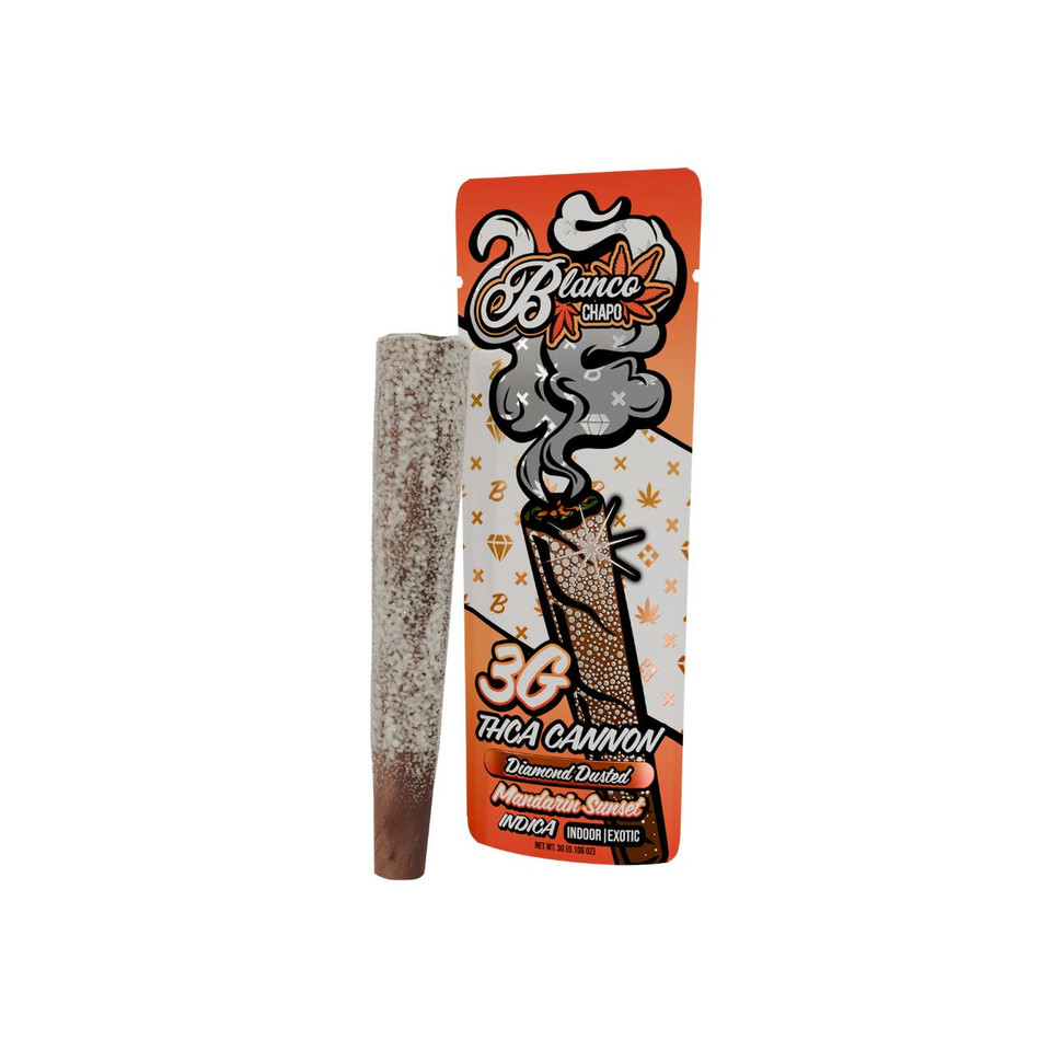 Chapo Blanco THCA Cannon Diamond Preroll 3G Mandarin Sunset