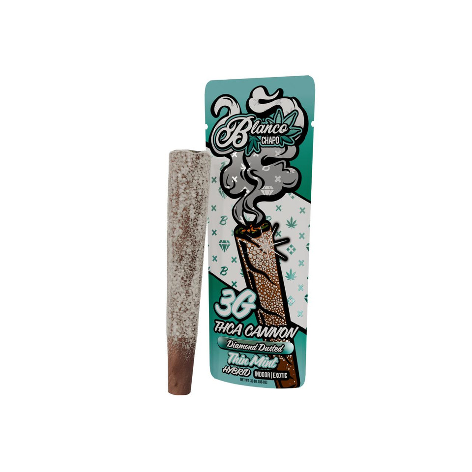 Chapo Blanco THCA Cannon Diamond Preroll 3G Thin Mint