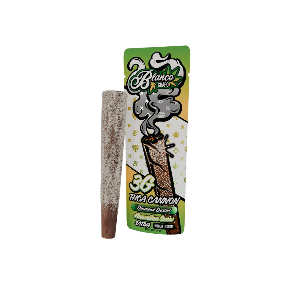 Chapo Blanco THCA Cannon Diamond Preroll 3G Hawaiian Snow