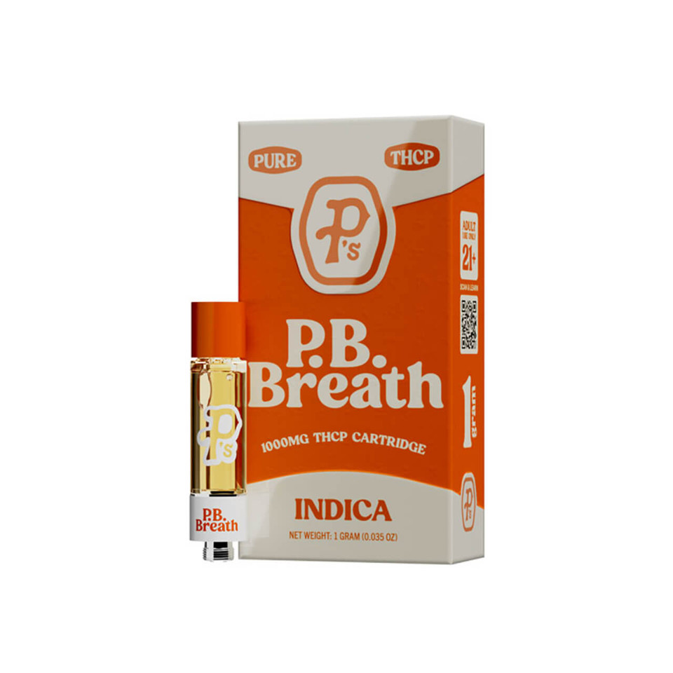 Pushin P's Pure THCP Cartridge 1G PB BreathIndica