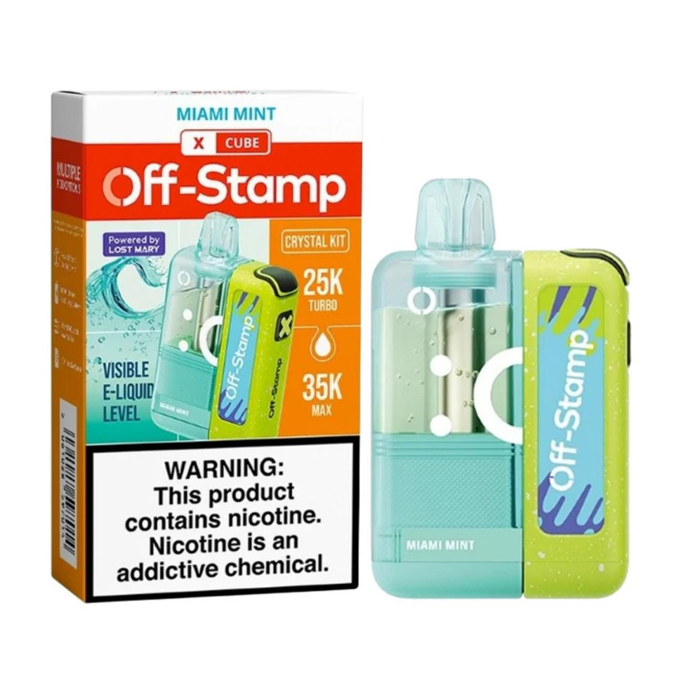 Off Stamp X-Cube Crystal 35K Puff Disposable Miami Mint