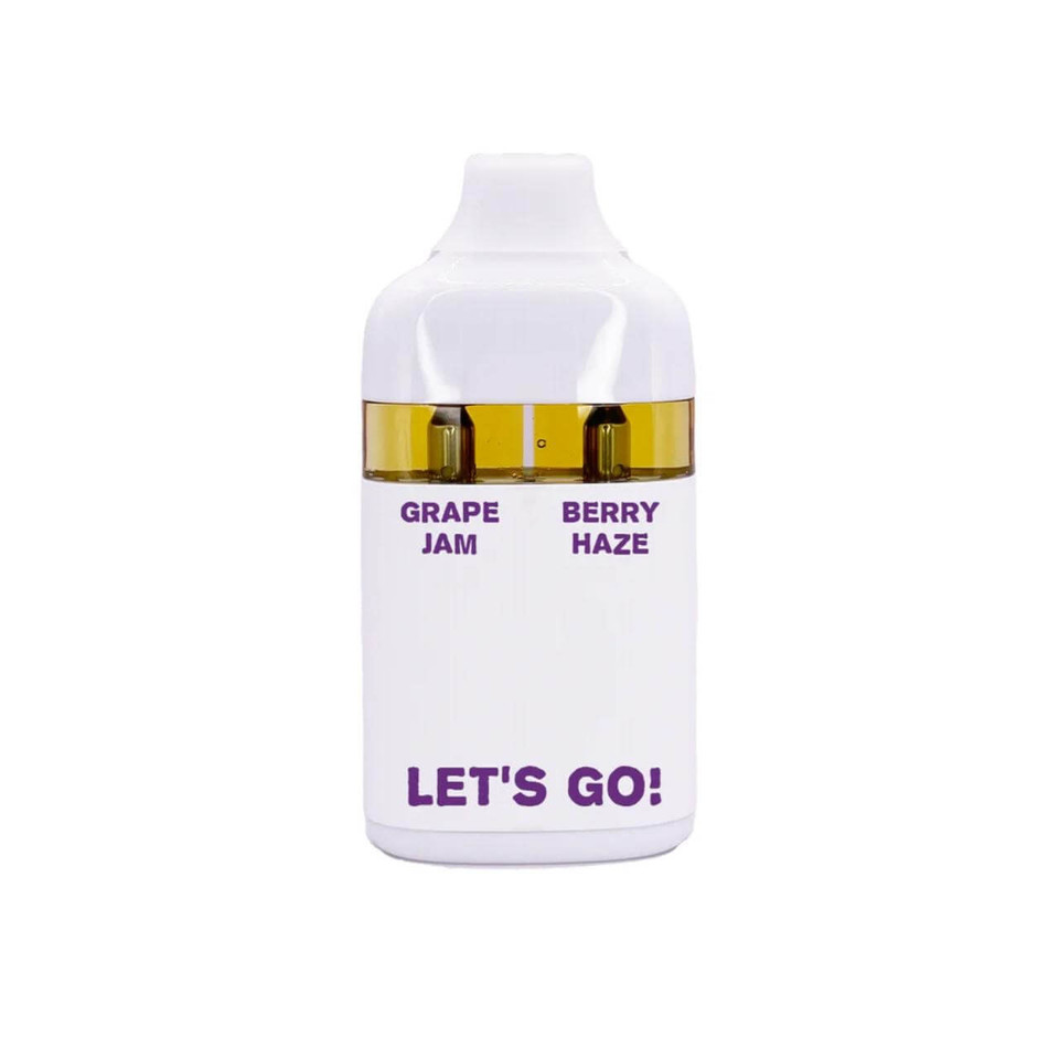 NYB Lets Go Takeoff Blend Live Resin Disposable 6ML Grape Jam-Indica Berry Haze-Sativa Device