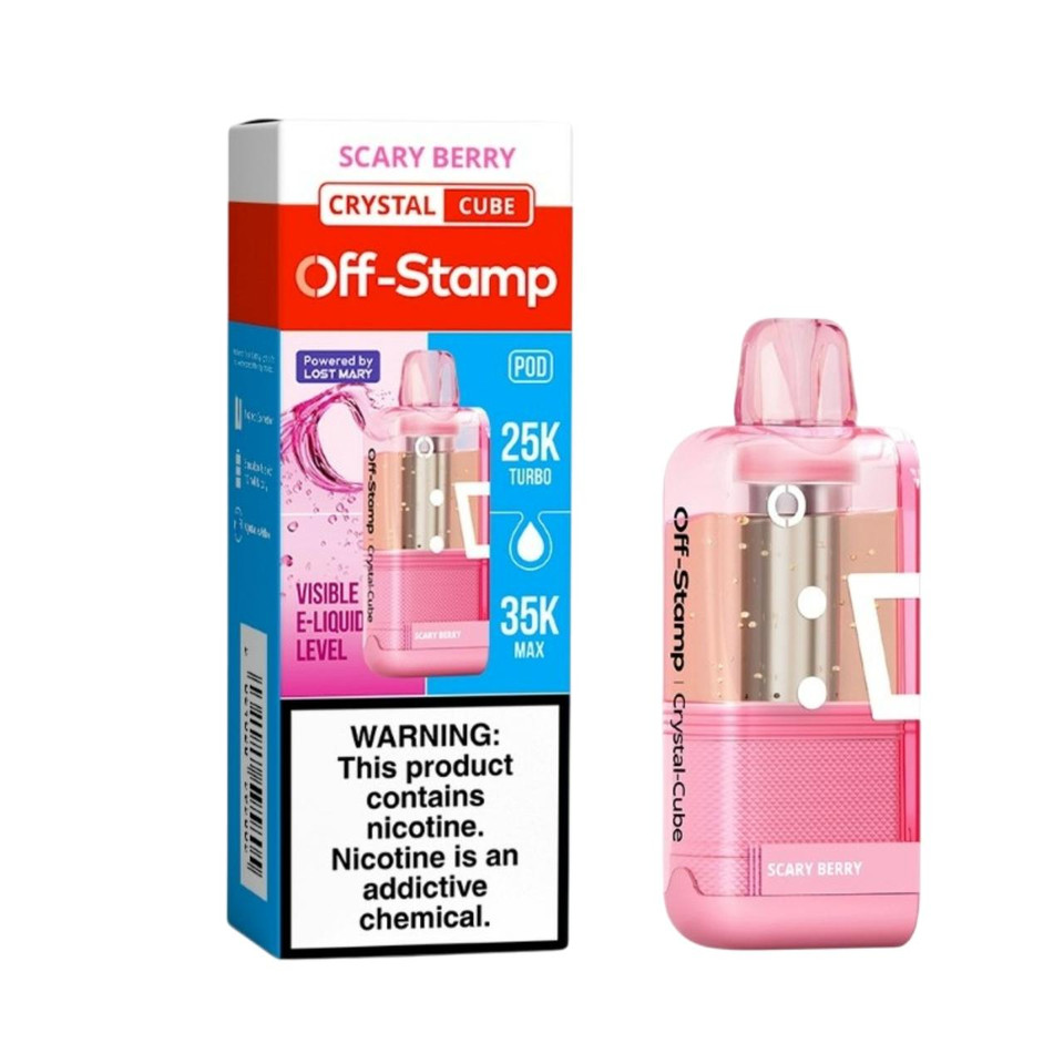 Off Stamp Crystal Cube 35k Puff Disposable Replacement Pod Cartridge - 1PK Scary Berry