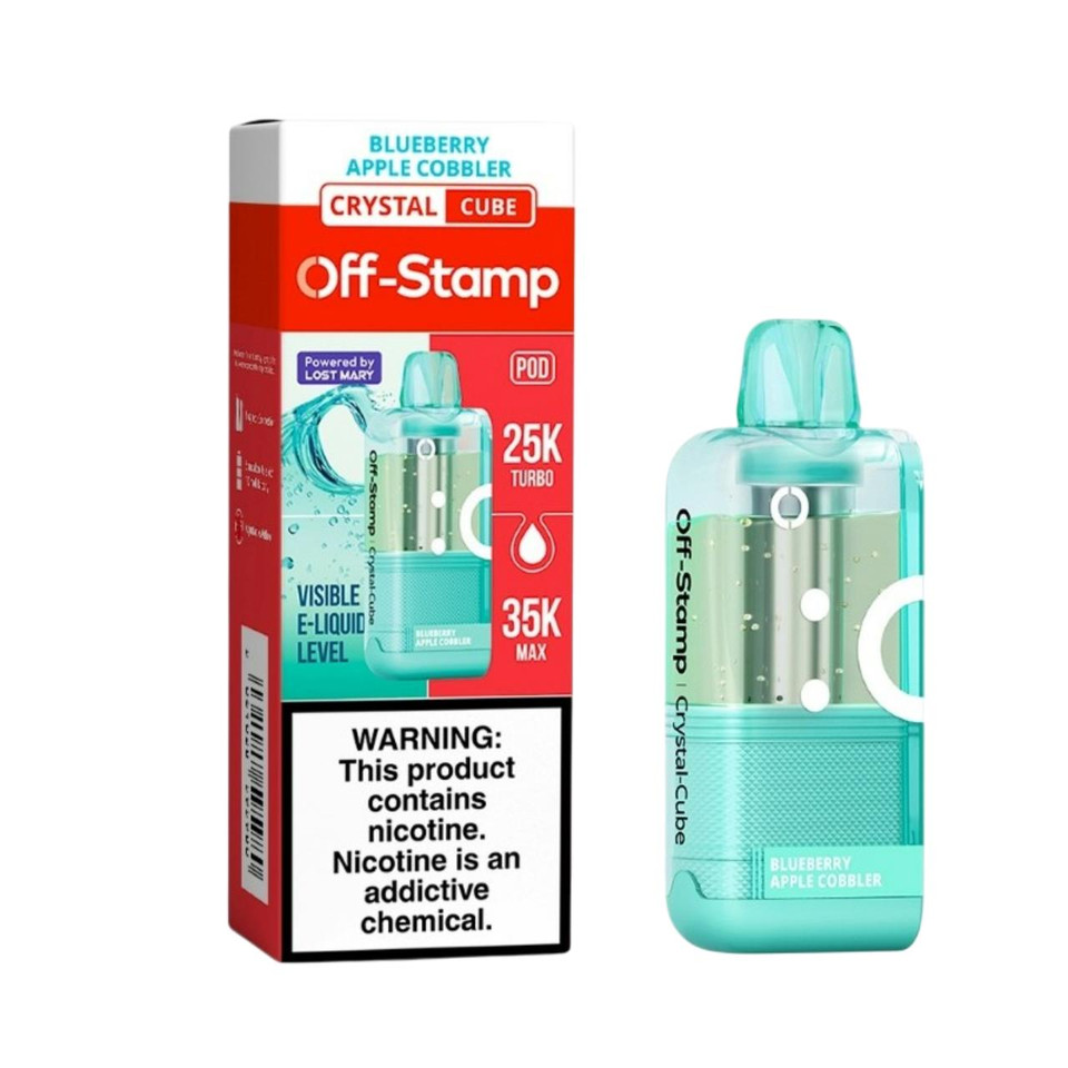 Off Stamp Crystal Cube 35k Puff Disposable Replacement Pod Cartridge - 1PK Blueberry Apple Cobbler