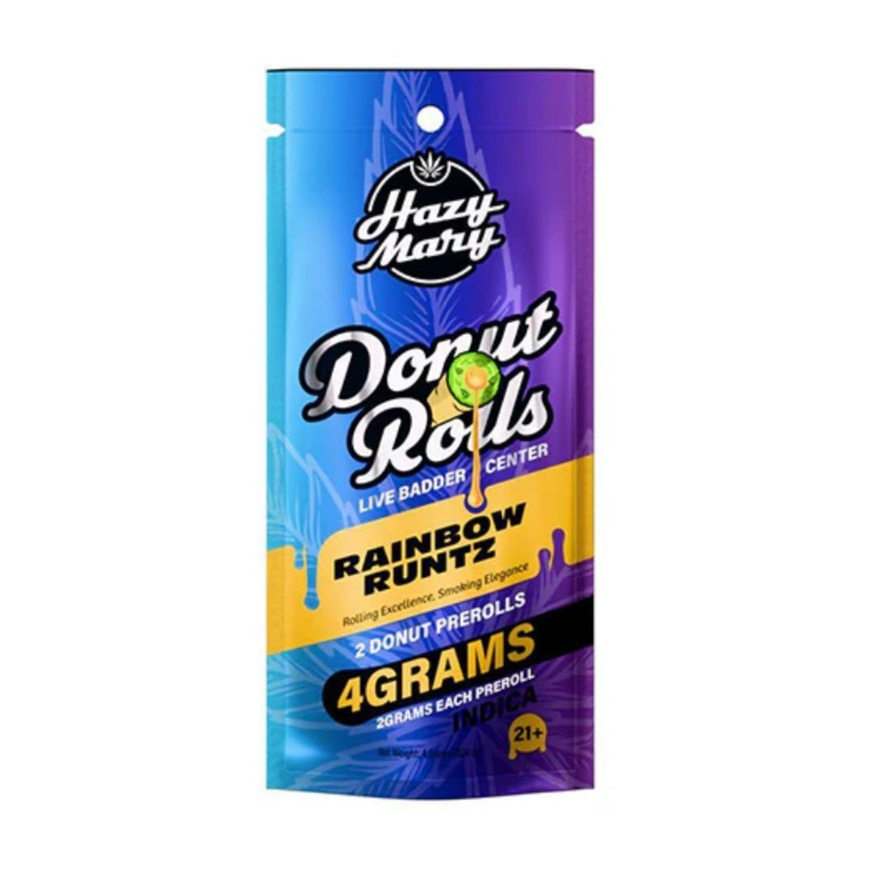 Hazy Mary Live Badder Donut Rolls 4G 2CT-Rainbow Runtz