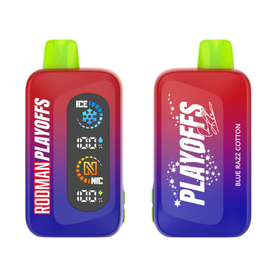RODMAN Playoffs Ice-Nic Control 50K Puff Disposable Blue Razz Cotton