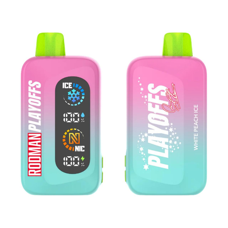 RODMAN Playoffs Ice-Nic Control 50K Puff Disposable White Peach Ice