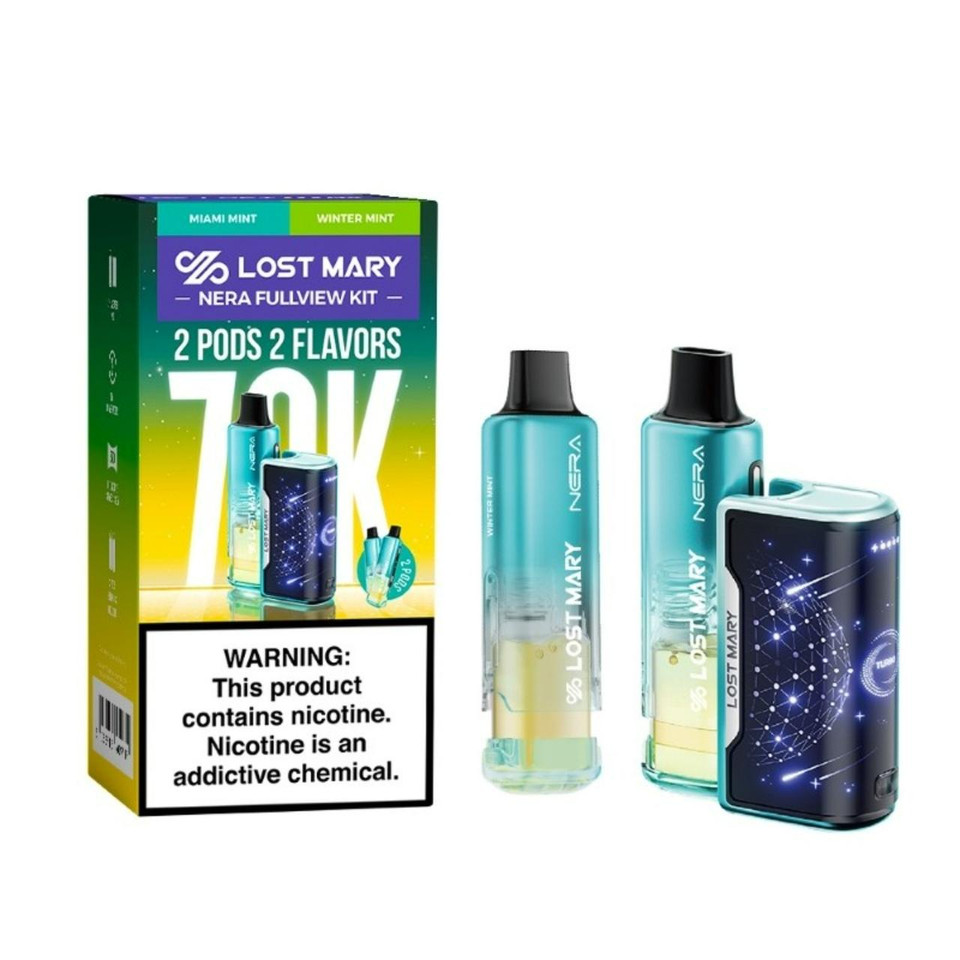 Lost Mary Nera Fullview Kit 70K Puff Disposable Winter Mint - Miami Mint