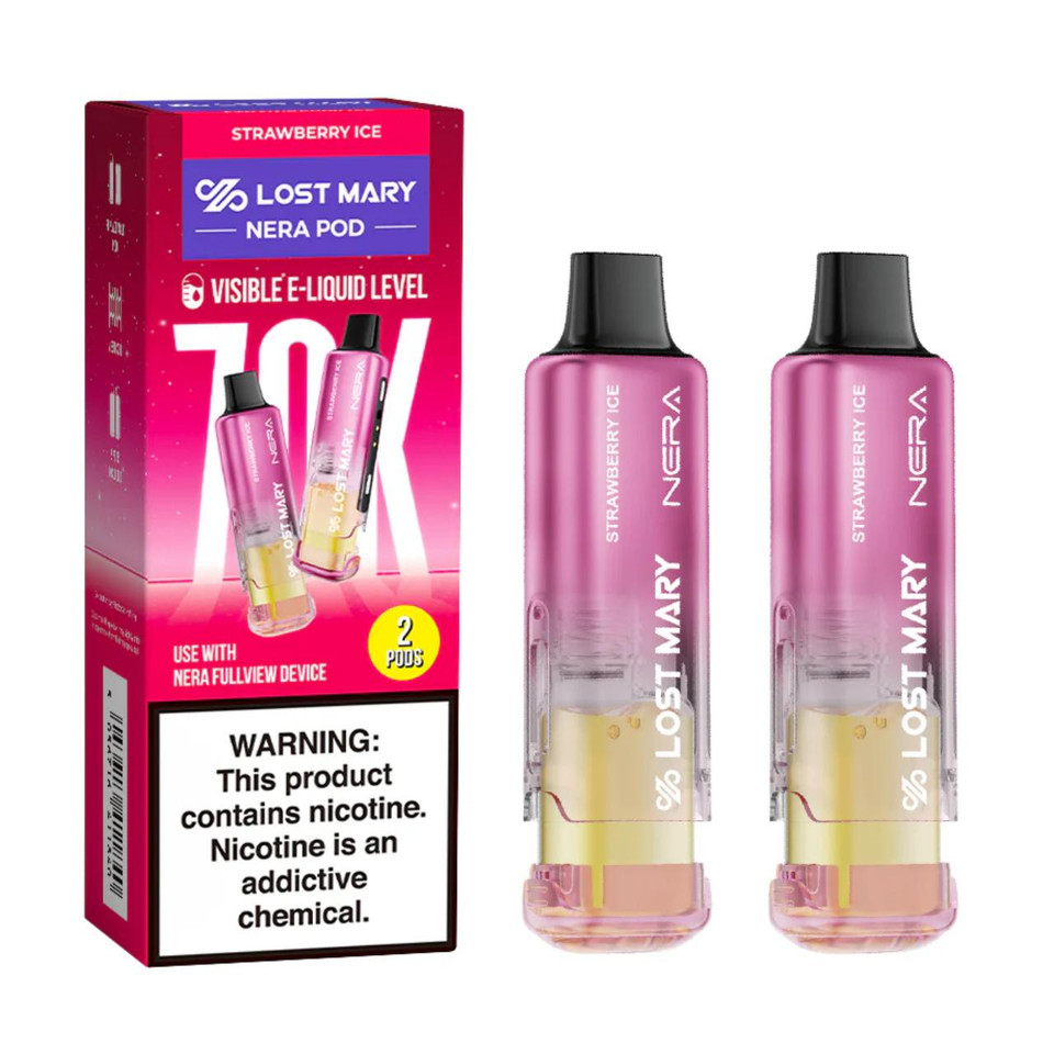 Lost Mary Nera Fullview 70K Replacement Pod Cartridge - 2PK Strawberry Ice