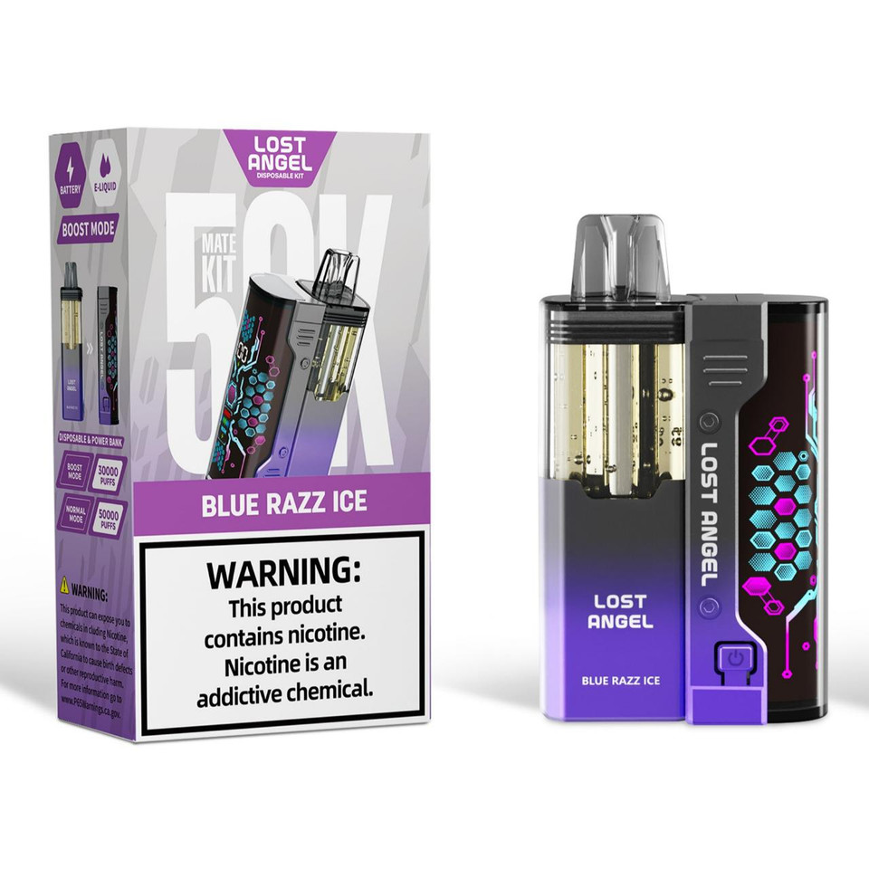 Lost Angel Mate Kit 50K Puff Disposable Blue Razz Ice