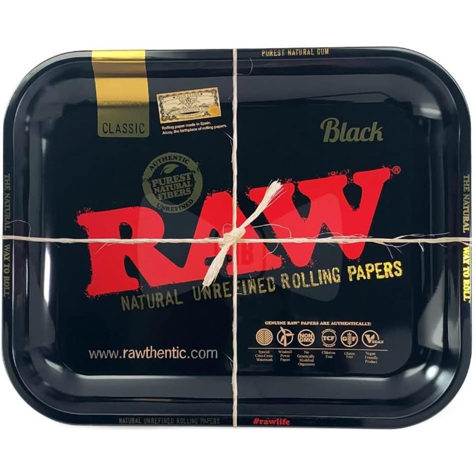 RAW Rolling Tray Large Black