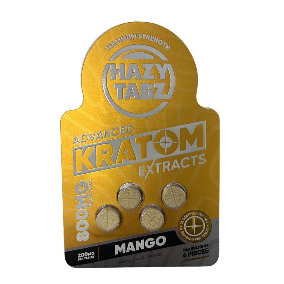 Hazy Tabz Advanced Kratom Extracts 800MG-4CT Mango