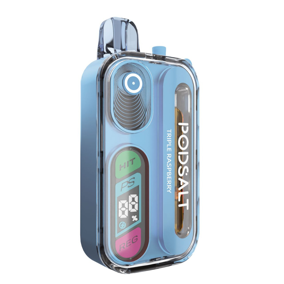 Pod Salt Hit 40K Puff Disposable-Triple Raspberry