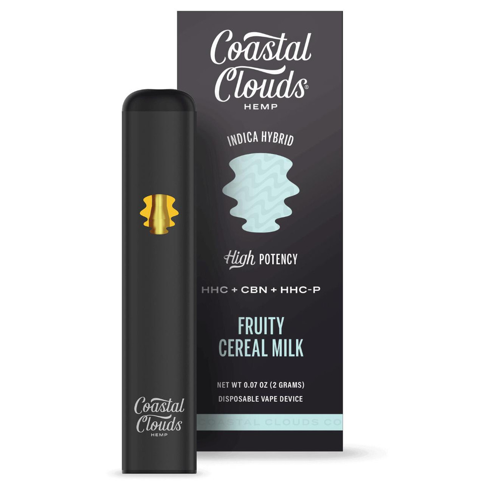 Coastal Clouds High Potency HHC+CBN+HHC-P Disposable 2G-Fruit Cereal Milk Indica Hybrid