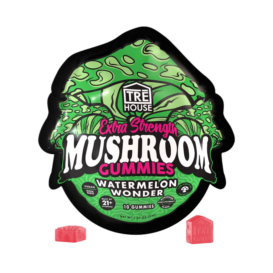 TRĒ House Extra Strength Magic Mushroom Blend Gummies – 10COUNT Watermelon Wonder