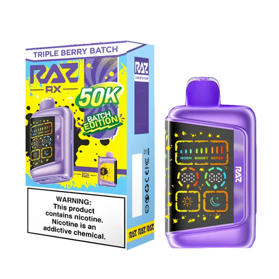 RAZ RX 50K Puff Disposable Triple Berry Batch - Batch Edition