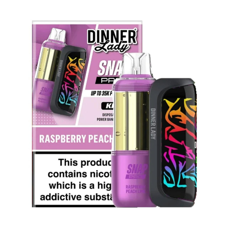 Dinner Lady Snap Pro Kit 35K Puff Disposable Raspberry Peach Lime