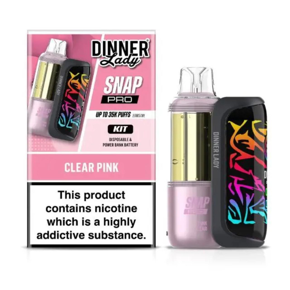 Dinner Lady Snap Pro Kit 35K Puff Disposable Clear Pink
