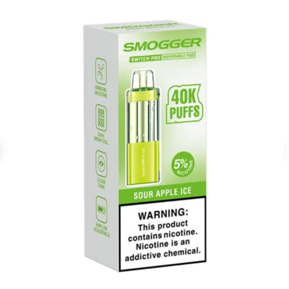 Smogger Switch Pro 40K Pre-filled Replacement Pod Pack of 1 Sour Apple Ice
