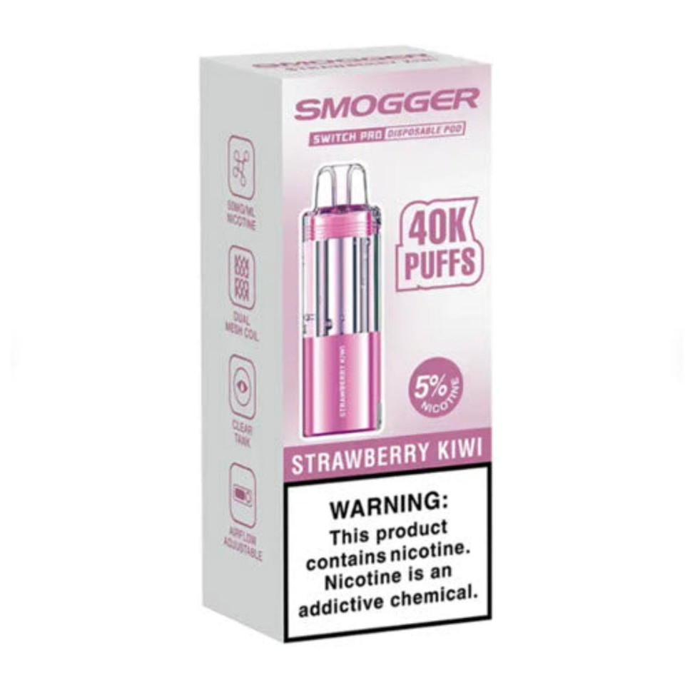 Smogger Switch Pro 40K Pre-filled Replacement Pod Pack of 1 Strawberry Kiwi