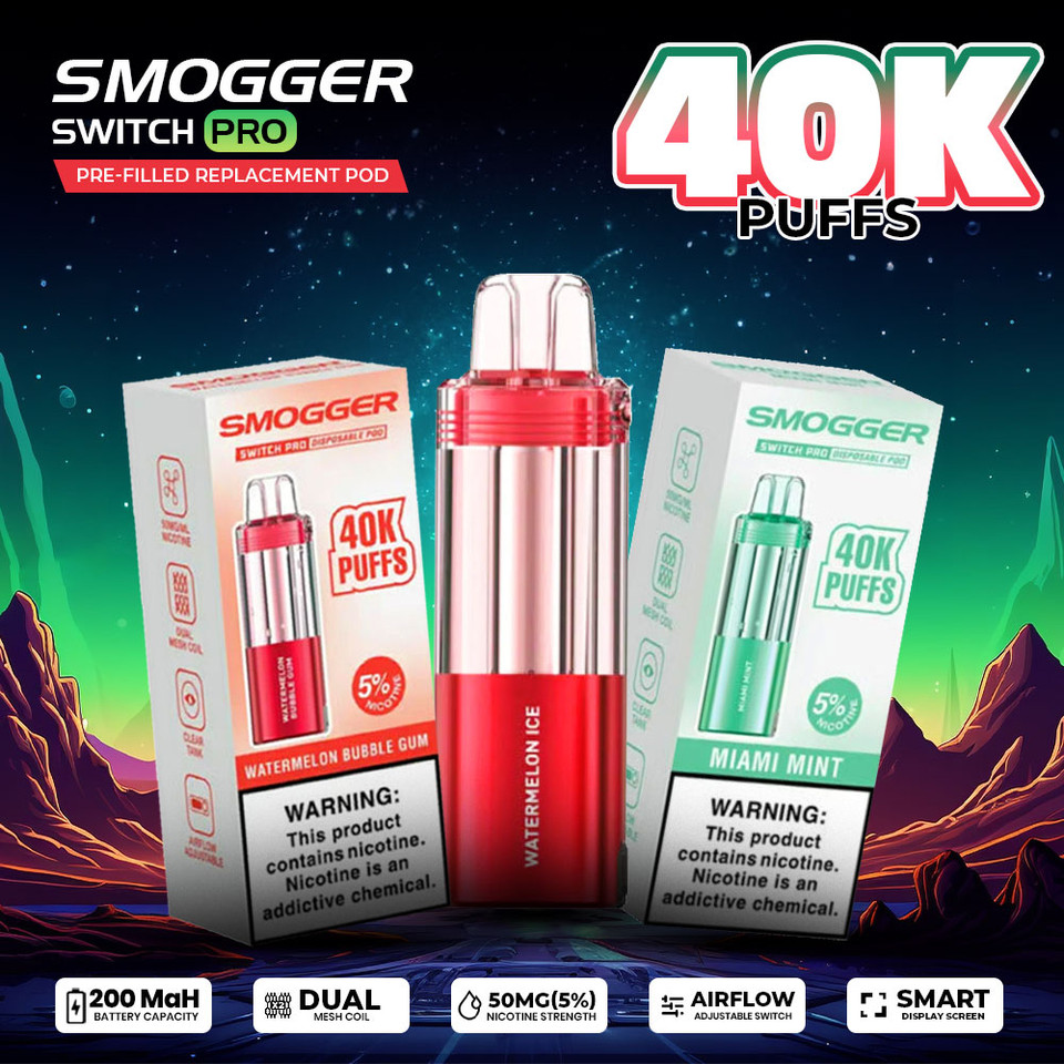 Smogger Switch Pro 40K Pre-filled Replacement Pod Pack of 1