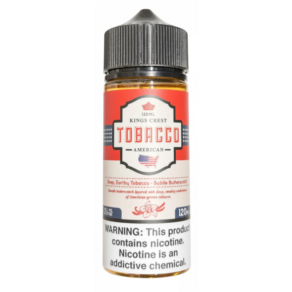 King's Crest American Tobacco 120ml E-Juice
