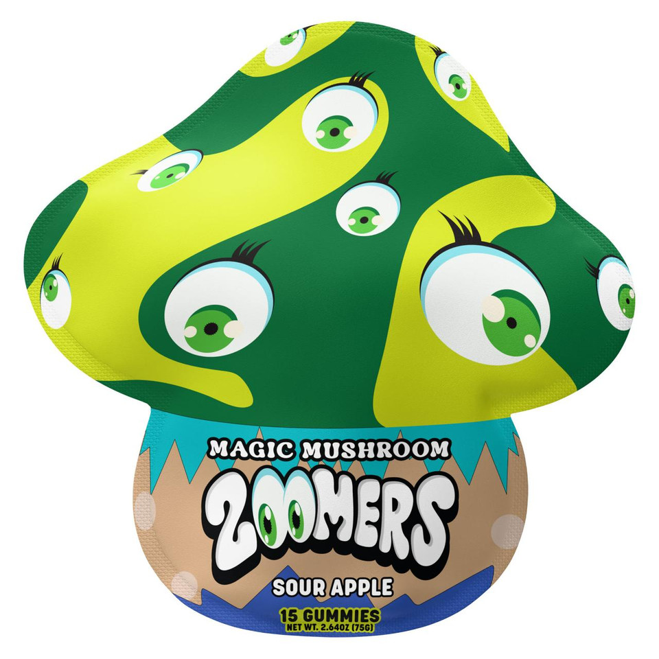 Zoomers Magic Mushroom Gummies Sour Apple