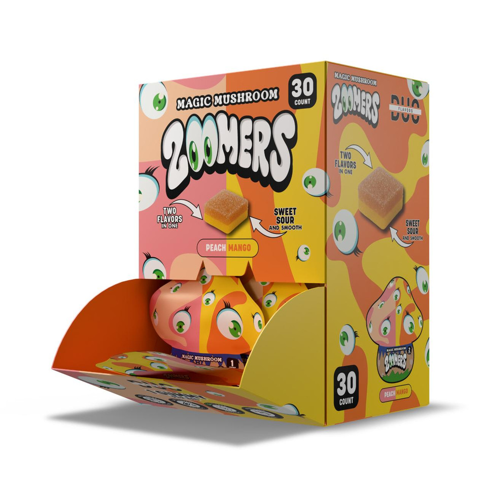 Zoomers DUO Magic Mushroom Gummies 1PK- 30CT Peach Mango