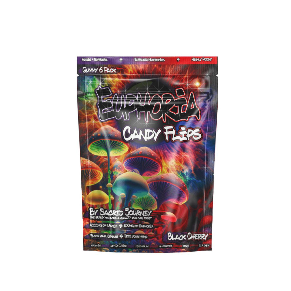Euphoria Candy Flips Mushroom Gummies-Black Cherry