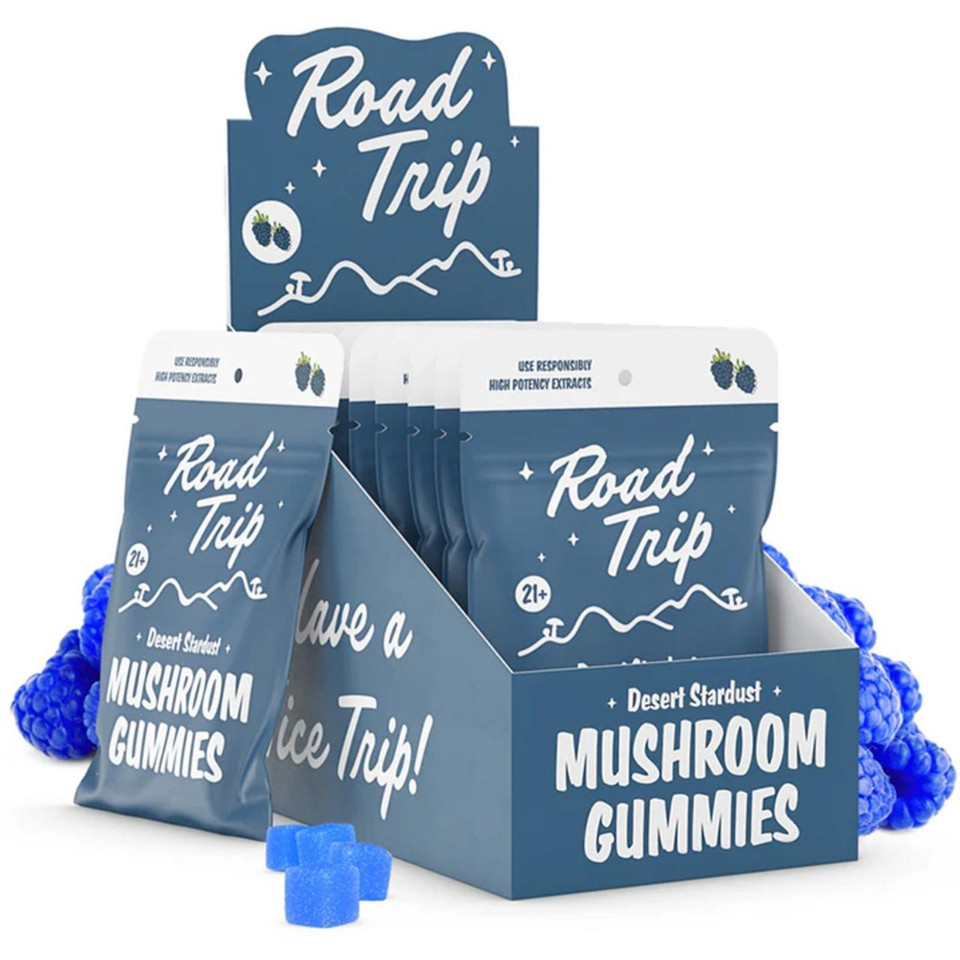 Road Trip Desert Stardust Mushroom Gummies 2PK 30CT-Blue Raspberry