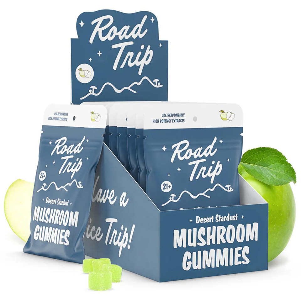Road Trip Desert Stardust Mushroom Gummies 2PK 30CT-Green Apple