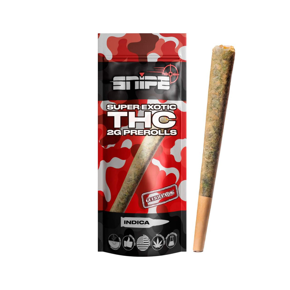 Snipe THCP Naked Prerolls 2G - 1PK Guerrilla OG Indica
