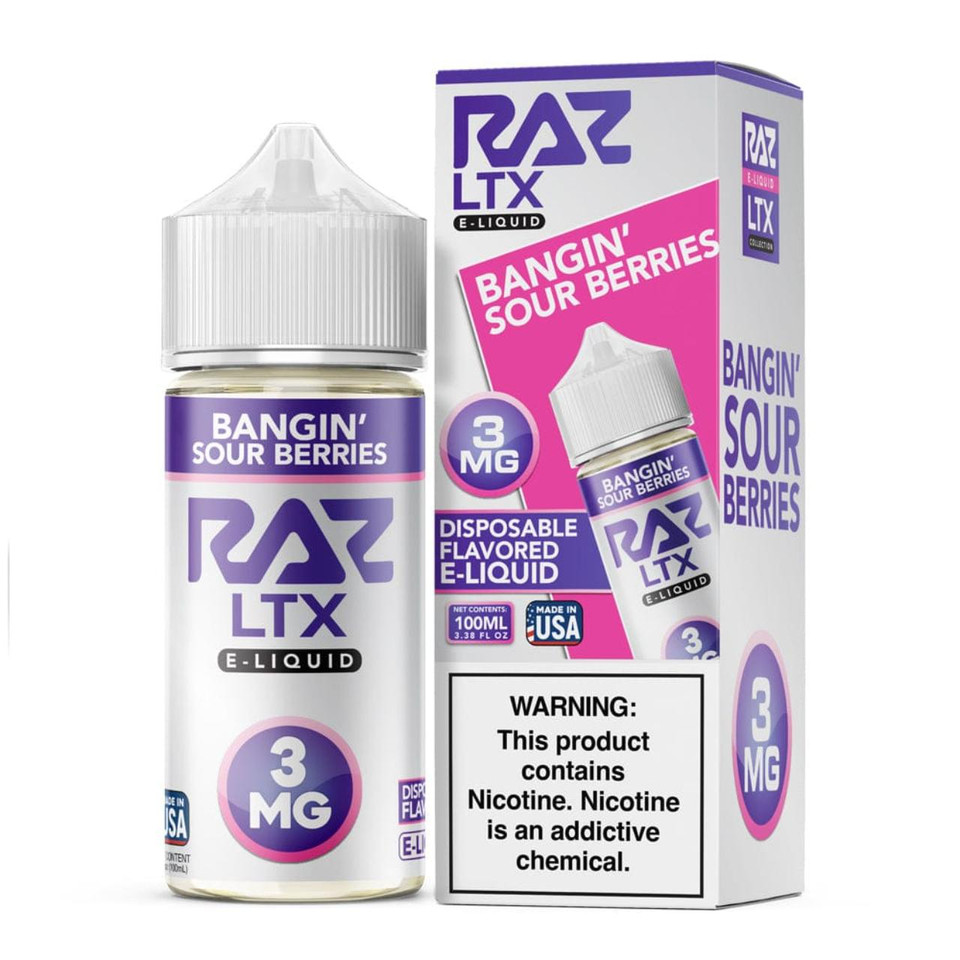 Pod Juice X Raz LTX Banguin Sour Berries Tobacco Free Nicotine 100ML E-Juice