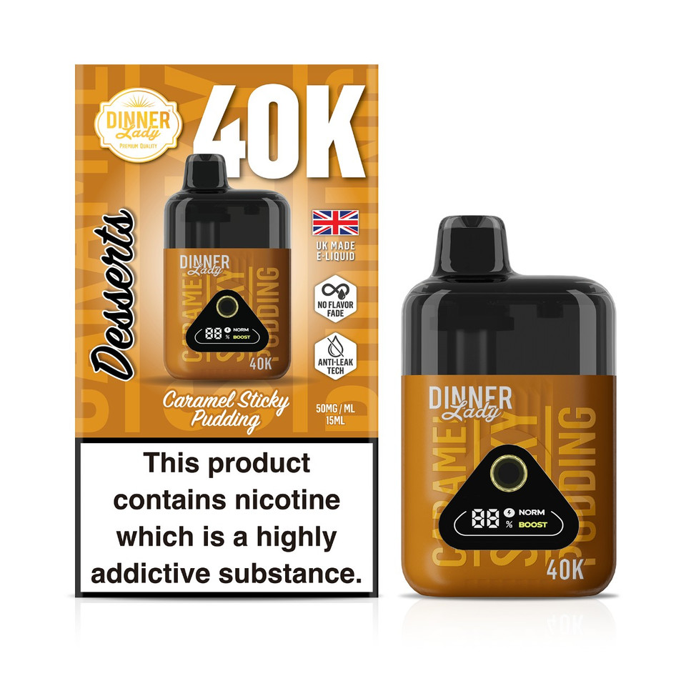 Dinner Lady Desserts 40K Puff Disposable Caramel Sticky Pudding