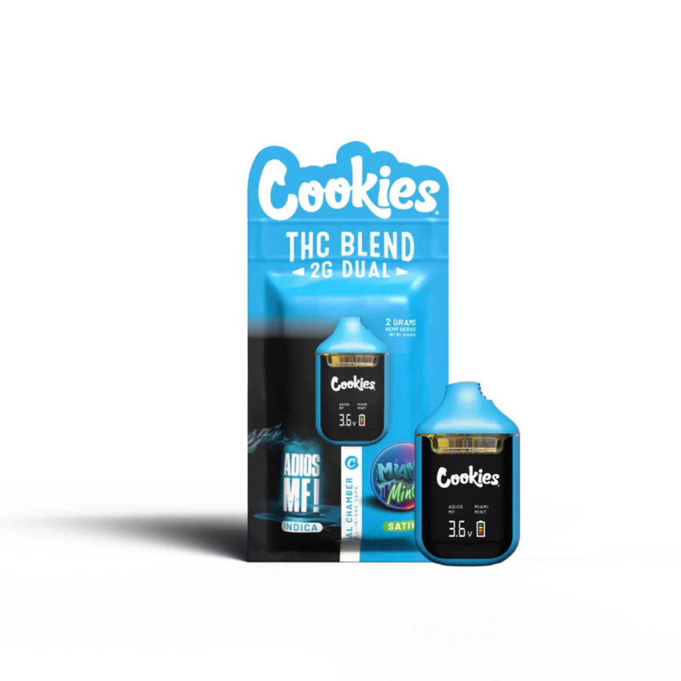 Cookies THC Dual Chamber Disposable 2G Adios MF Miami Mint