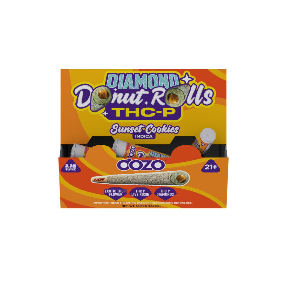 DOZO Diamond Donut Prerolls 2.25G 20CT-Sunset Cookies Indica