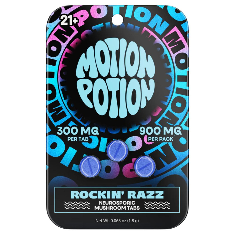 Motion Potion Mushroom Tablets 900MG – 3CT Rockin Razz