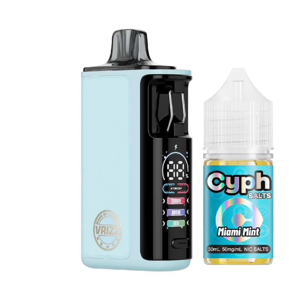 VooPoo VRIZZ 2 x Cyph Starter Kit-Blue Leather +Miami Mint