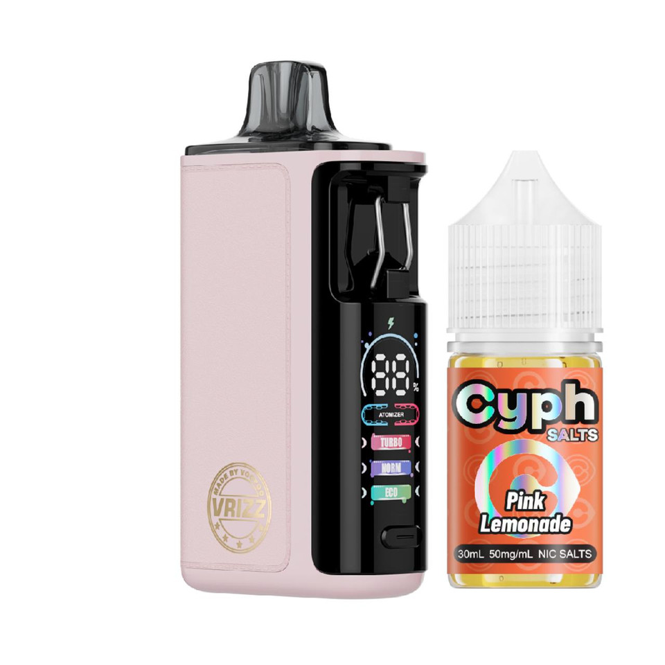 VooPoo VRIZZ 2 x Cyph Starter Kit-Pink Leather +Pink Lemonade
