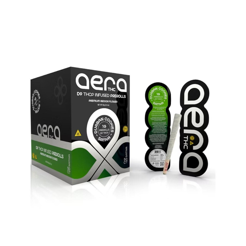 Aera THC D9 THCP Infused Preroll 1G 50CT-Durban Poison Sativa