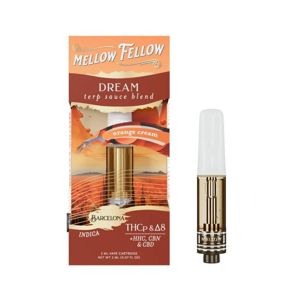 Mellow Fellow Terp Sauce Blend Cartridges 2ML Orange Cream Indica