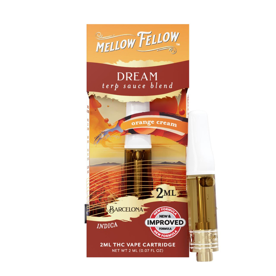 Mellow Fellow Terp Sauce Blend Cartridges 2ML Orange Cream Indica