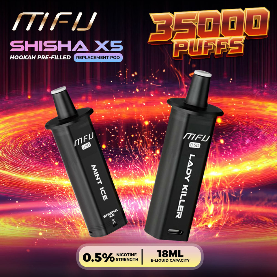 MFU SHISHA X5 Hookah Pre-filled Replacement Pod 35K Puffs