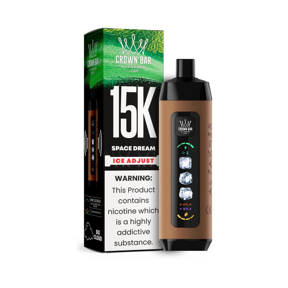 Al Fakher Crown Bar Ice Adjust 15K Puff Disposable Space Dream