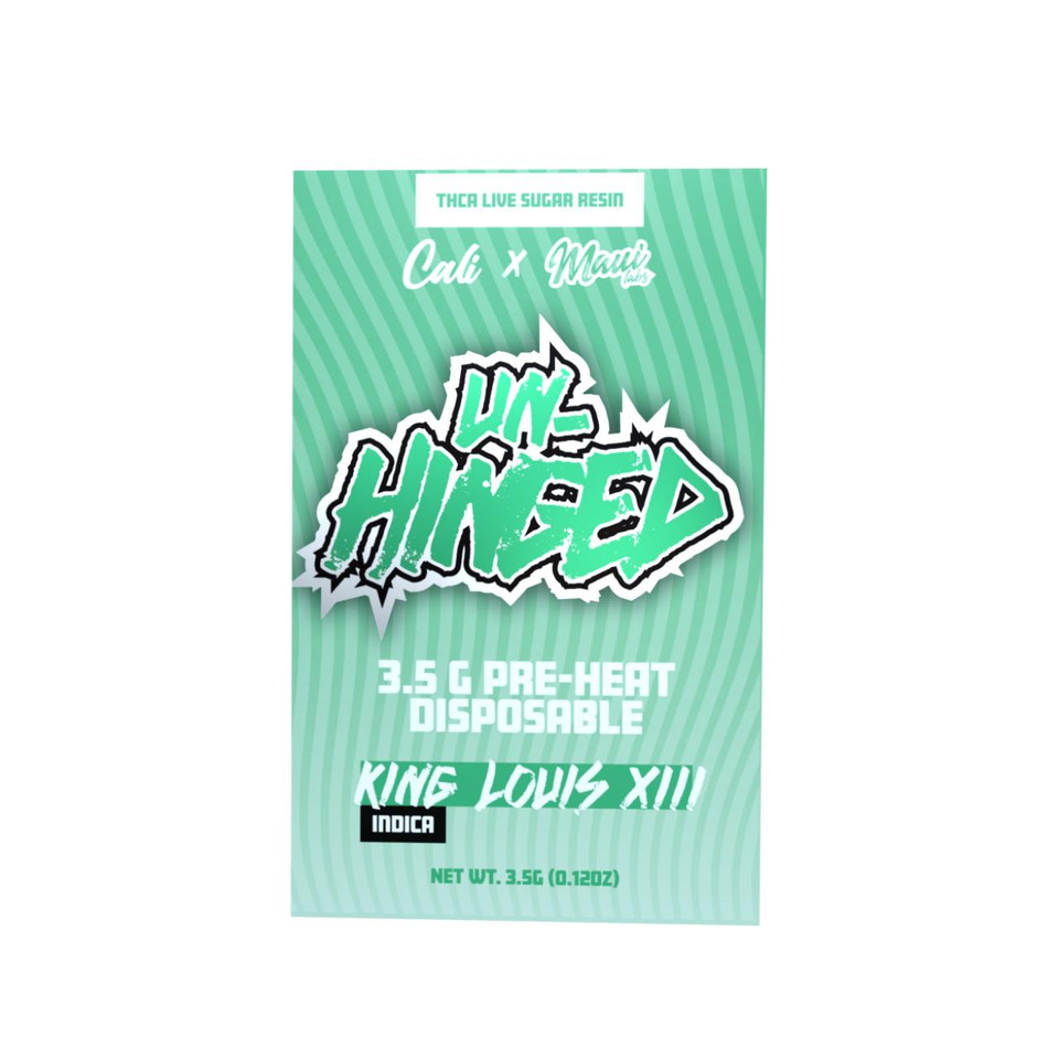 Cali X Unhinged Pre-Heat Disposables 3.5G-King Louis XIII