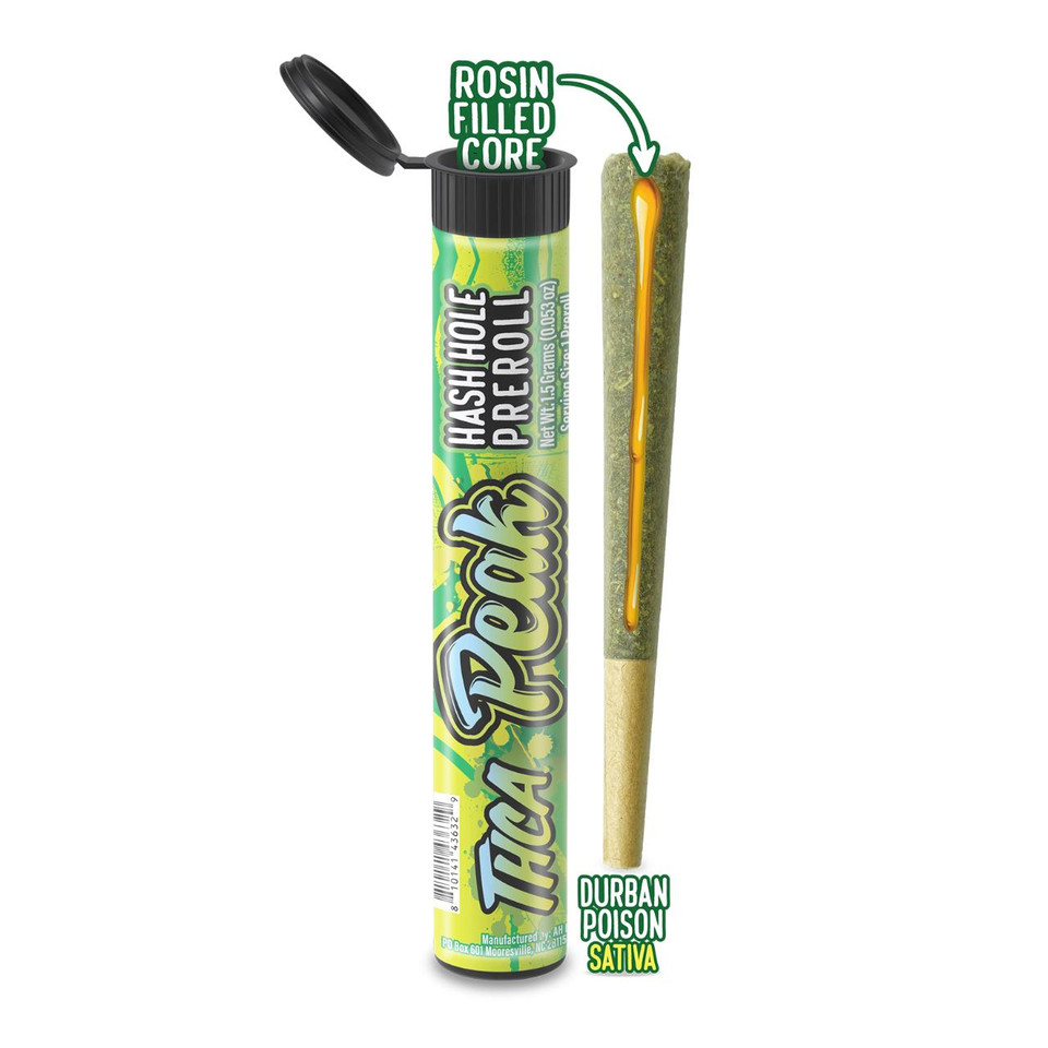 Peak THCA Hash Hole Prerolls 1.5G 1CT-DURBAN POISON SATIVA